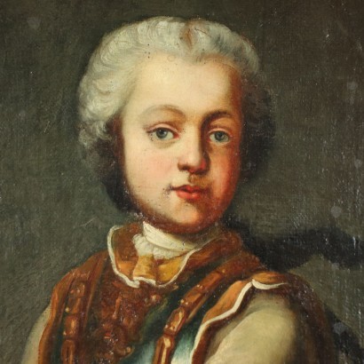 Portrait d'un Jeune Noble Huile sur Toile XVIII Siècle