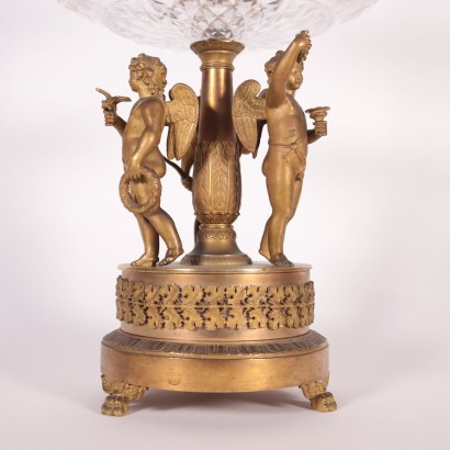 Bronze Centrepiece Crystal Italy Late '800 Early '900