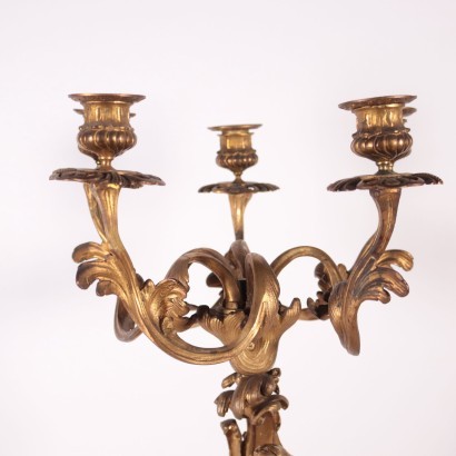 Gilded Bronze Candlestick Italy 19th-20th Century