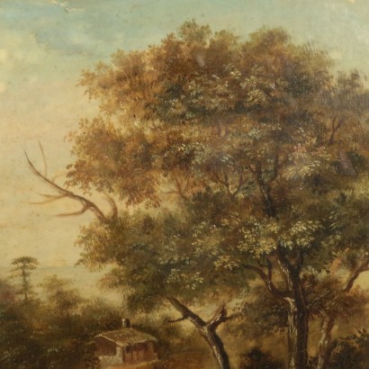 Hilly Landscape Oil on Canvas 19th Century