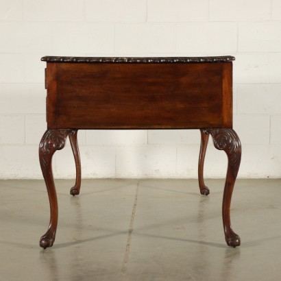 English Open Desk Sessile Oak Mahognay England 20th Century