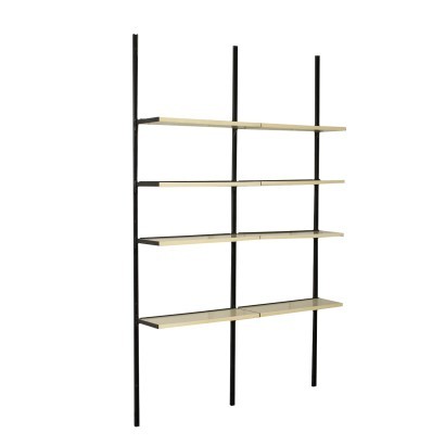 Bookcase Metallic Enamelled Lacquered Wood Italy 1960s-1970s