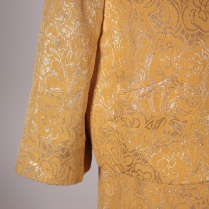 Vintage Yellow Formal Dress Silk Italy 1960s-1970s