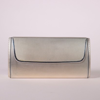 Vintage Silvered Metal Clutch Italy 1960s-1970s