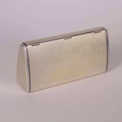 Vintage Silvered Metal Clutch Italy 1960s-1970s