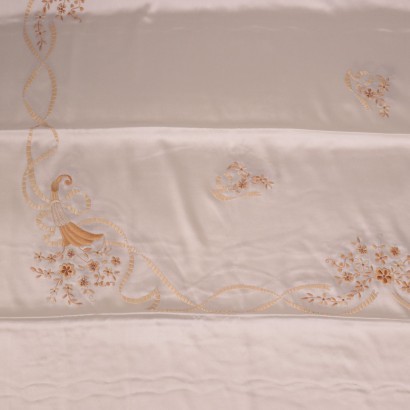 Double Bed Set with 2 Pillowcases SIlk Italy 20th Century