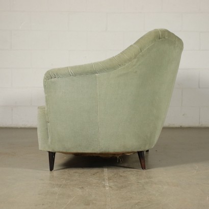 Sofa Samt Feder - Italien 1940er