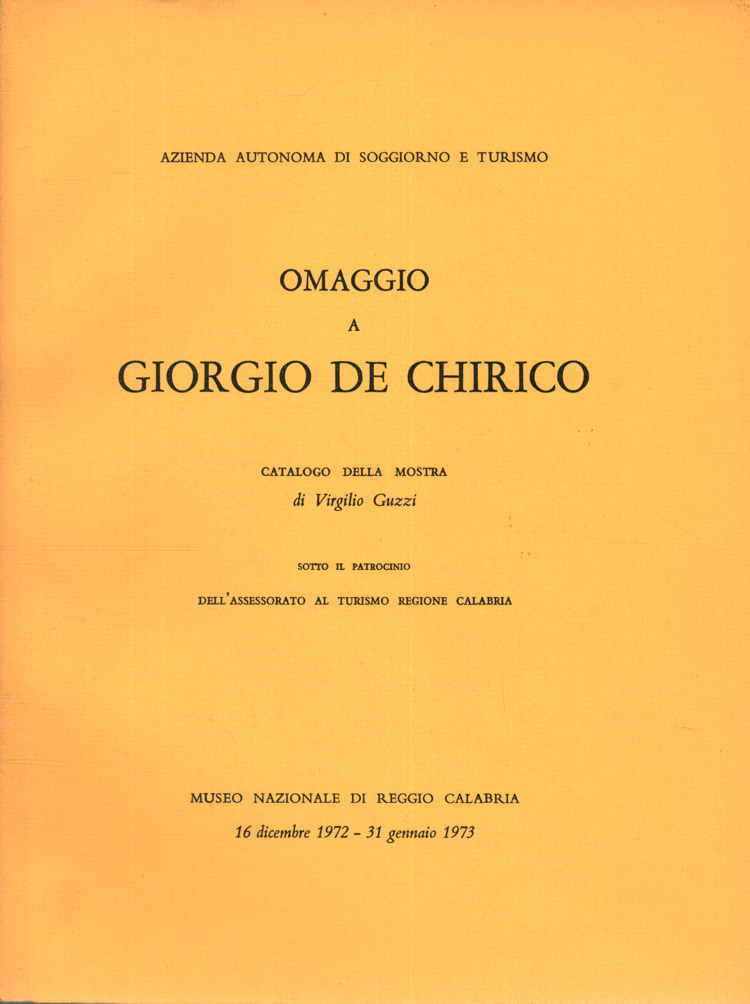 Omaggio a Giorgio De Chirico, AA.VV