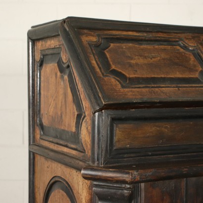 Drop-Leaf Secretaire Walnut Italy 17th Century