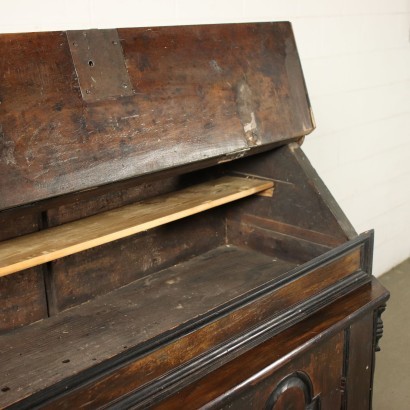 Drop-Leaf Secretaire Walnut Italy 17th Century