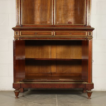 Bookcase Empire Mahogany Veneer Sessile Oak France Early 19th Century