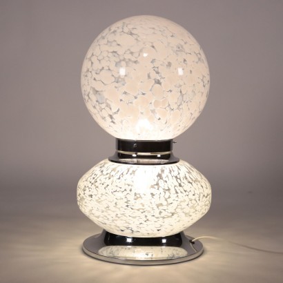 Lamp Chromed Metal Glass Italy 1960s