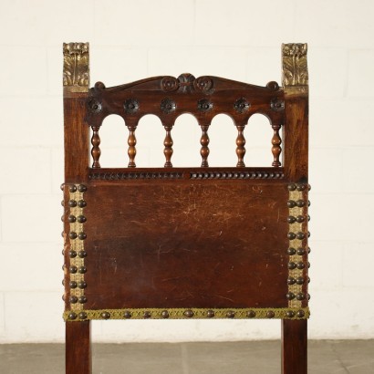 Neo-renaissance Chairs and Armchair Walnut Italy 19th Century