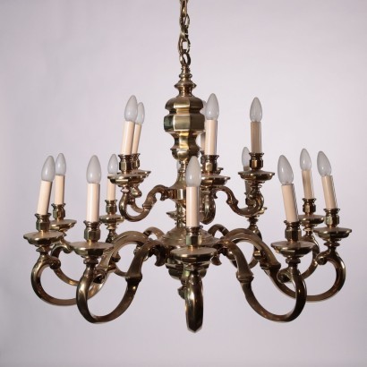 Bronze Chandelier Italy 20th Century