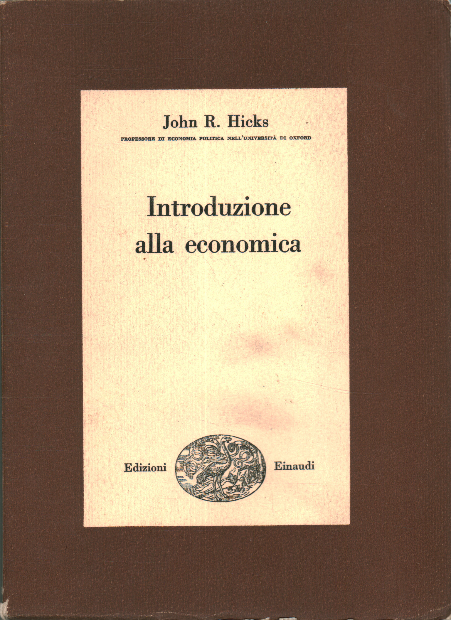 Introduzione alla economica, John Richard Hicks