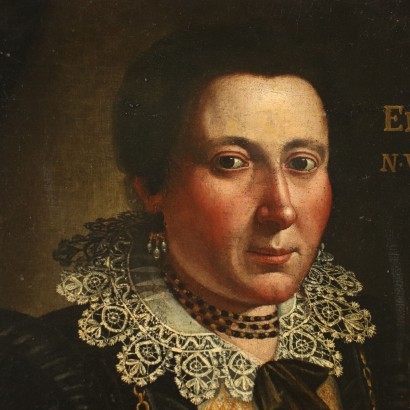 Porträt von Eleonora Lampugnani Öl auf Leinwand Italien XVI Jhd