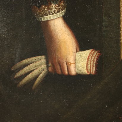 Porträt von Eleonora Lampugnani Öl auf Leinwand Italien XVI Jhd
