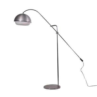 Stehlampe, Verchromtem Metall und Methacrylat, Italien, 1960er-1970er.