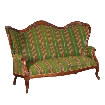 Louis Philippe Sofa Walnut Italy 19th Century