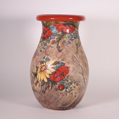 Vase V. Mazzotti, Keramik, Italien, 1970er.