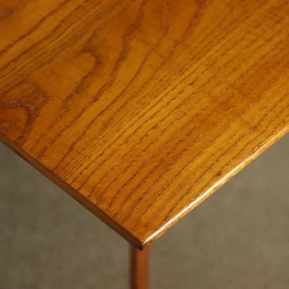 Table Veneered Wood Solid Oak Italy 1950s