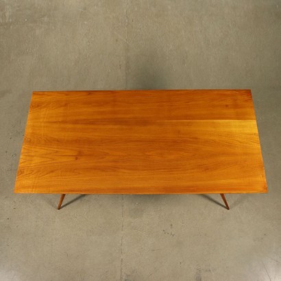 Table Veneered Wood Solid Oak Italy 1950s