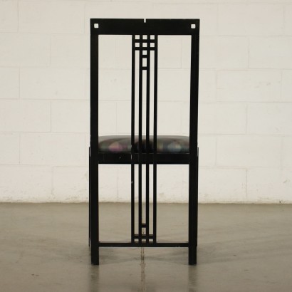 Gruppo di 4 sedie. legno laccato, imbottitura in espanso, rivestimento in tessuto. ,Sedie Giorgetti