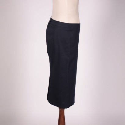 Blue Patrizia Pepe Sheath Skirt Cotton Florence Italy