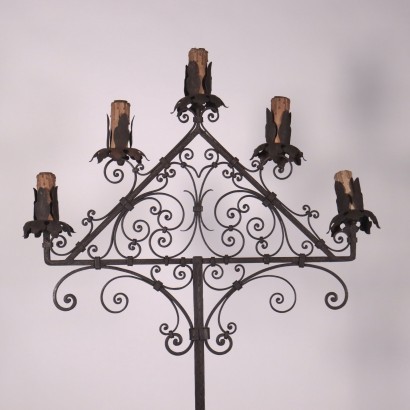 Wrought Iron Floor Lamp Italy 20th Century