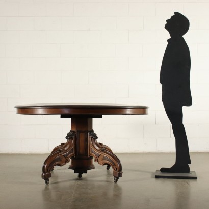 Table Umbertine, Noyer, Italie, '800.