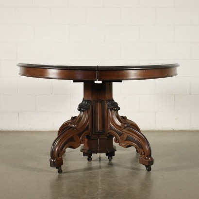antiguo, mesa, mesa antigua, mesa antigua, mesa italiana antigua, mesa antigua, mesa neoclásica, mesa del siglo XIX, mesa extensible Umbertino