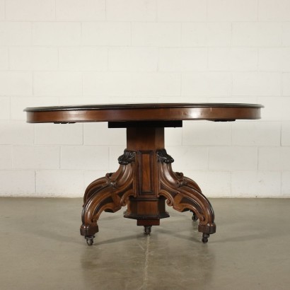 Extendable Umbertine Table Walnut Italy 19th Century