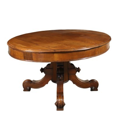 Umbertine Table Walnut North of Italy 19th Century