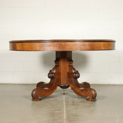 Umbertine Table Walnut North of Italy 19th Century