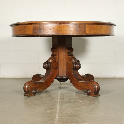 Umbertine Table Walnut North of Italy 19th Century