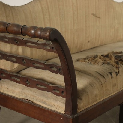 Directoire Sofa Cherry Padded Italy 18th-19th Century