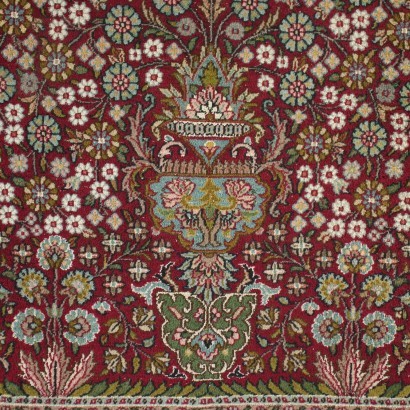 Tapis Kashmir Laine Coton Soie Inde Années 1970 1980