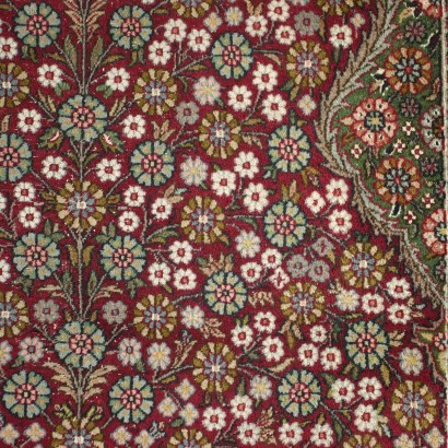 Tapis Kashmir Laine Coton Soie Inde Années 1970 1980