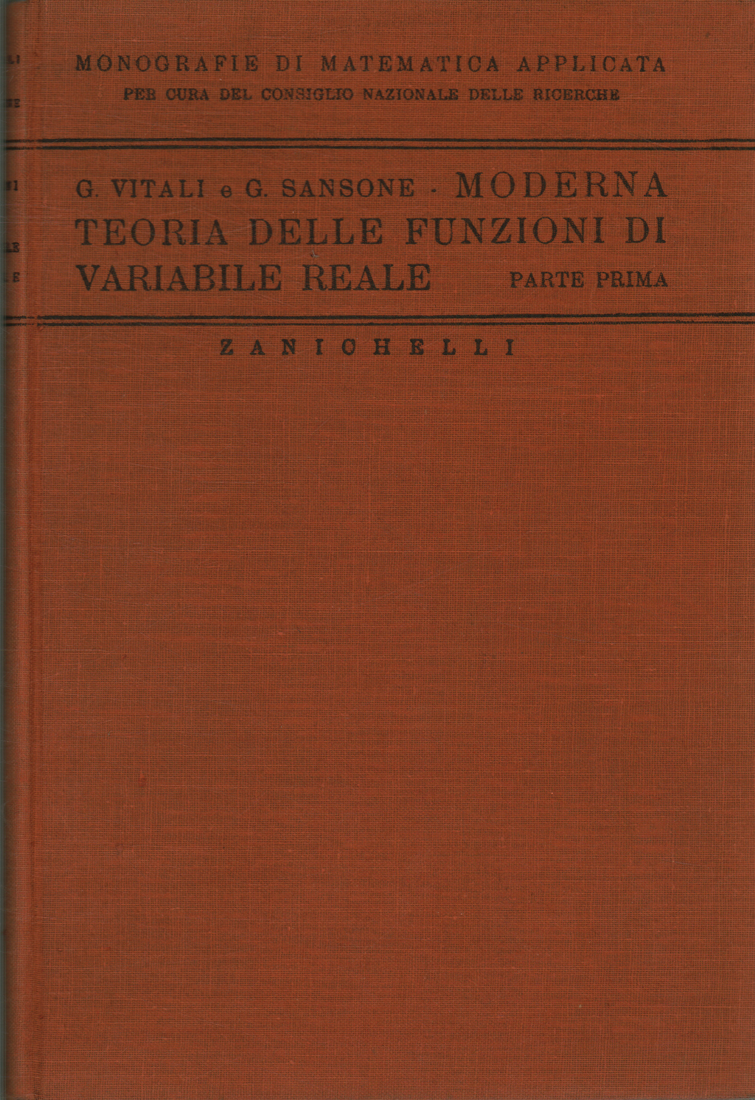 Théorie moderne des fonctions variables réelles (, G. Vitali G. Sansone