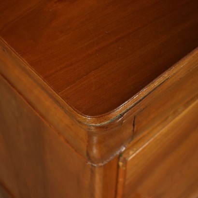 Pair of Bedside Table Walnut Poplar Italy 19th Century