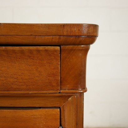 Pair of Bedside Table Walnut Poplar Italy 19th Century