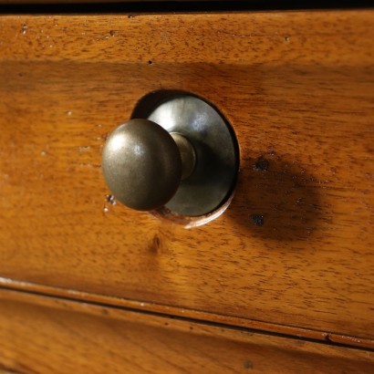 Pair of Bedside Table Walnut Poplar Italy 19th Century