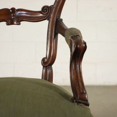 Louis Philippe Armchair Walnut Italy 19th Century