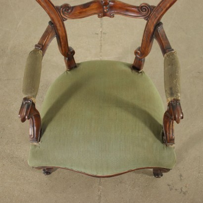 Louis Philippe Armchair Walnut Italy 19th Century