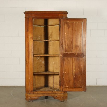 Lombar Directoire Corner Cabinet Cherry Italy 19th Century