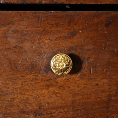 Two-Pieces EMilian Drop-Leaf Secretaire Walnut Italy 18th Century