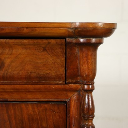 Pair Louis Philippe Of Bedside Tables Walnut Italy 19th Century