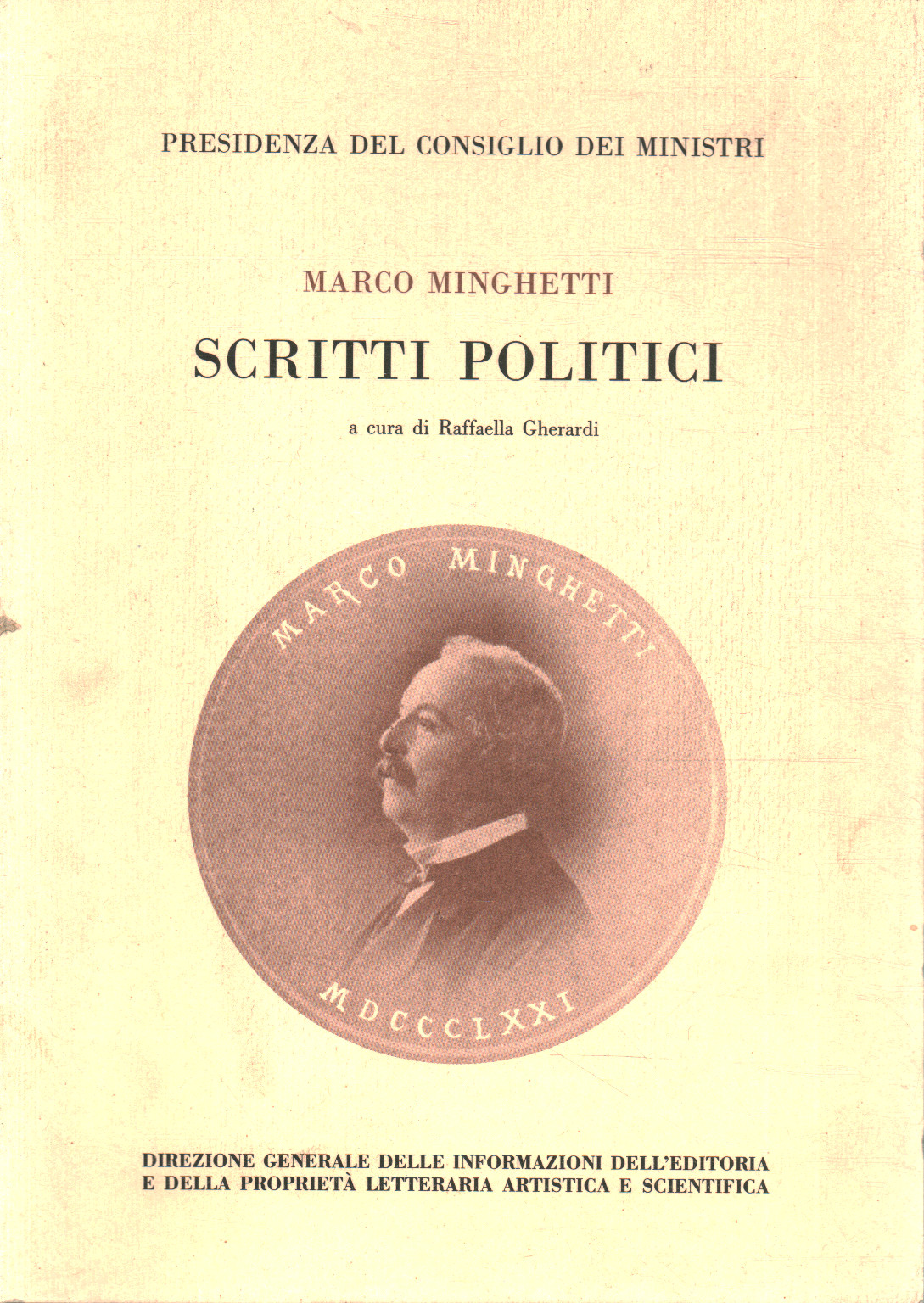 Political writings, Marco Minghetti