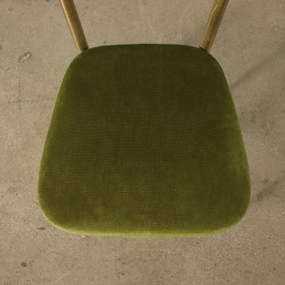 Chairs Brass Foam Fabric Italy 1950s Italian Production