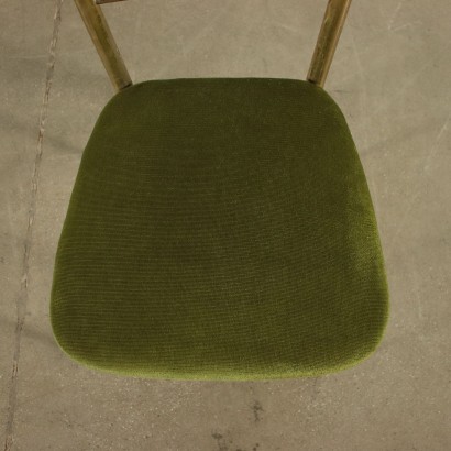 Chairs Brass Foam Fabric Italy 1950s Italian Production